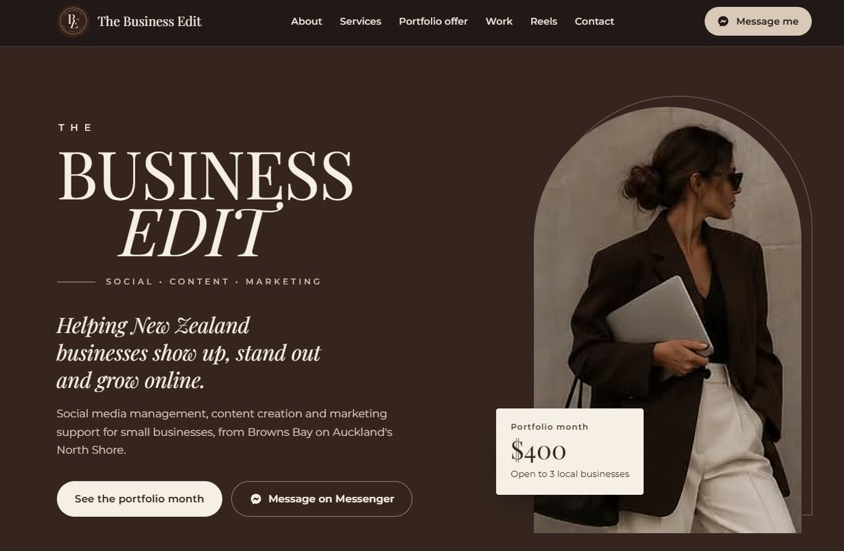 The Business Edit website preview