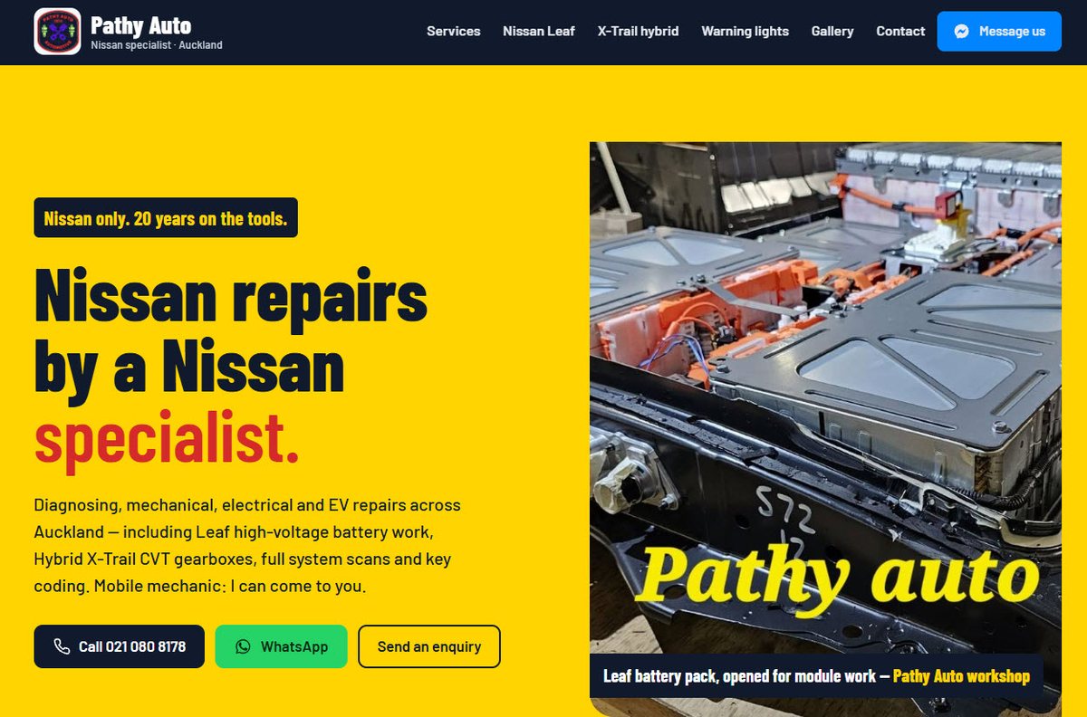 Pathy Auto website preview